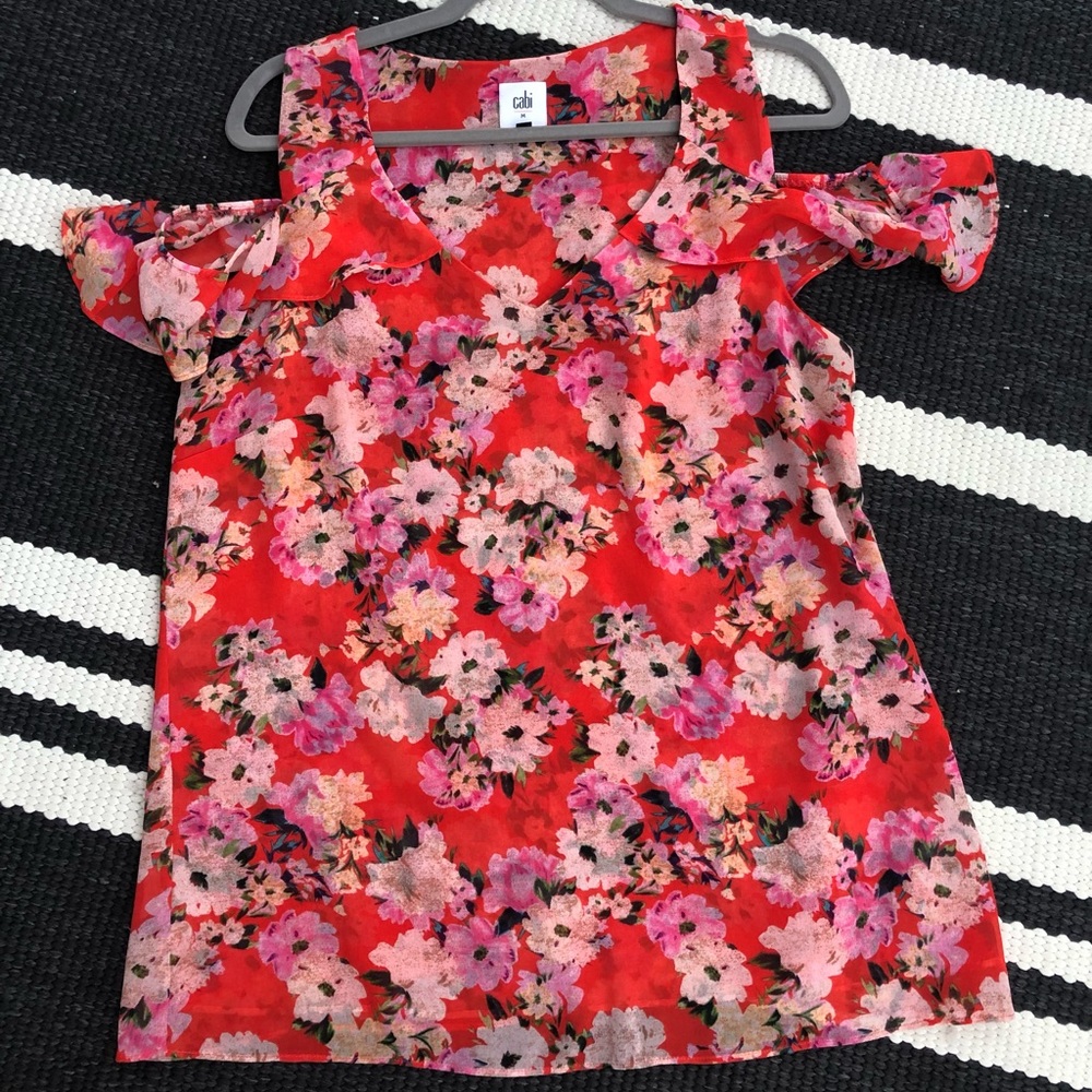 Whimsical Flutter Sleeved Cabi Blouse. - image 1